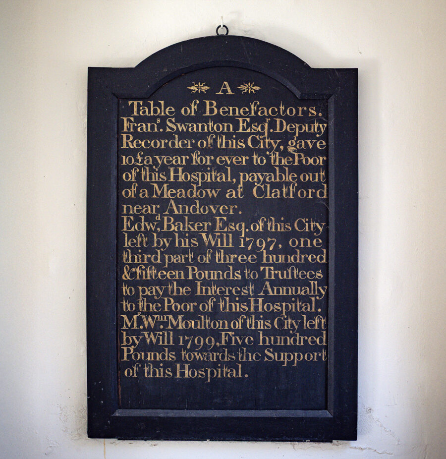 Table of benefactors